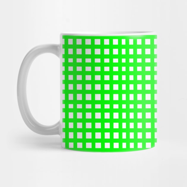 Green mesh grid square lines pattern by Baobabprintstore